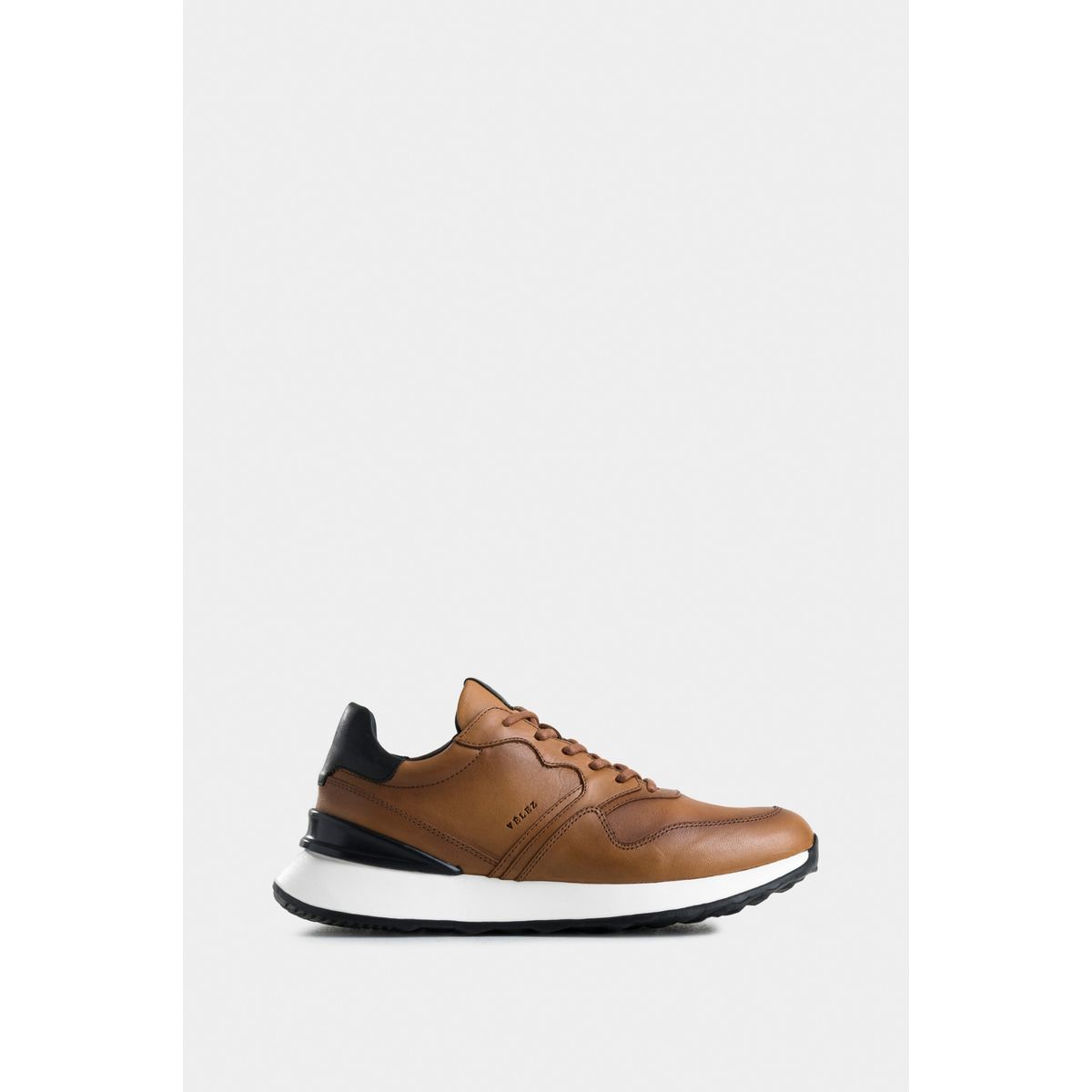 VELEZ - Vélez Zapatilla Tenis Cooper 3 Cuero  Hombre Spoiler Brandy