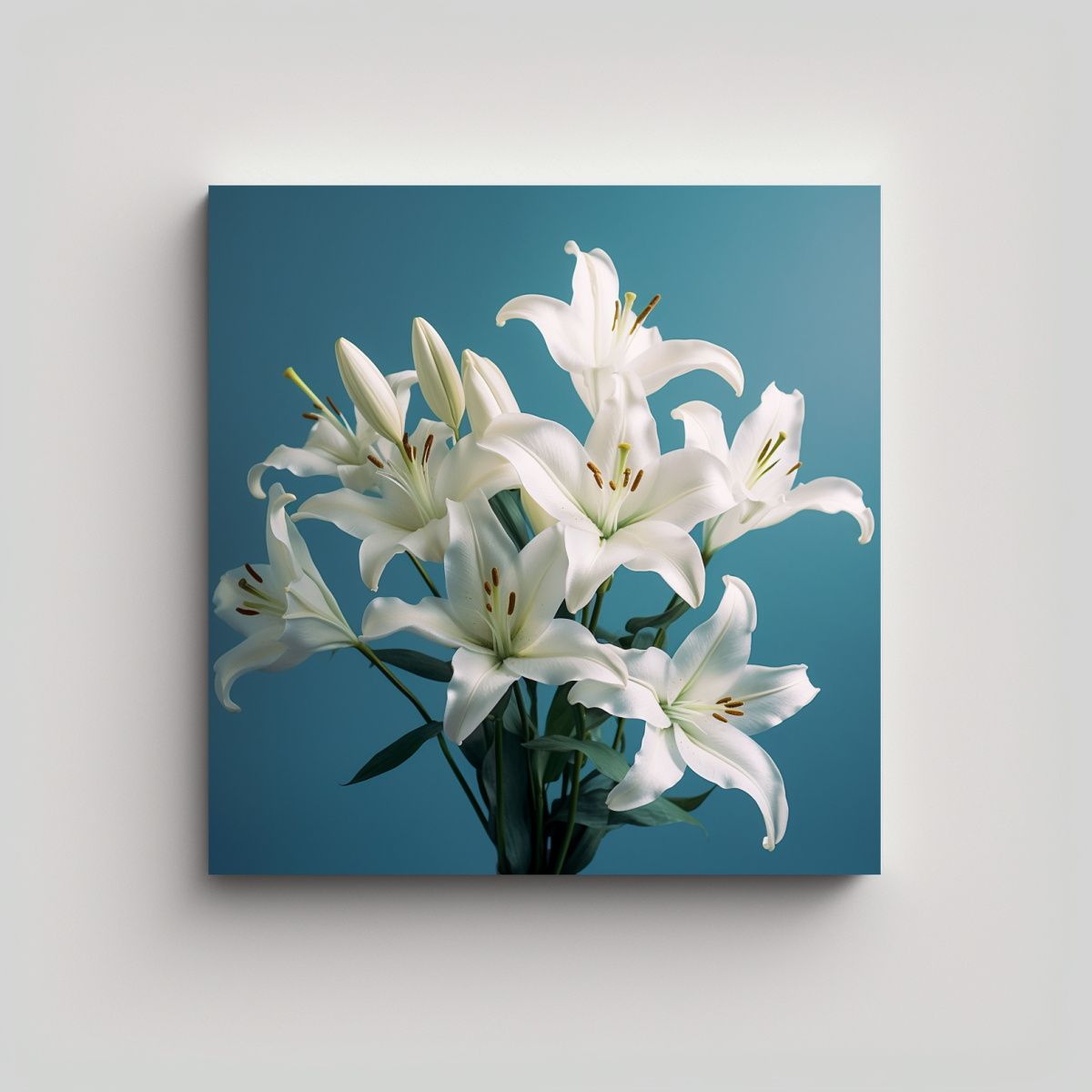 GENERICO - Arte De Pared Bouquet De Lirios Blancos Con 60x60 Cm