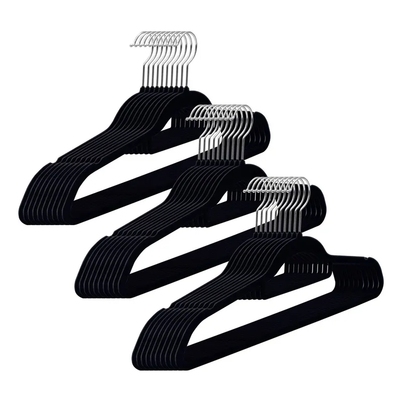 GENERICO - Colgadores Ropa Antideslizantes Terciopelo 30 Unid