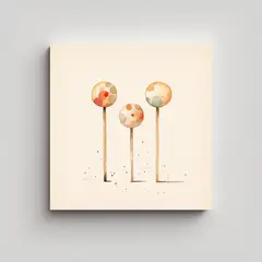 GENERICO - Cuadros Minimalistas Inspiradores En Acuarela 60x60 Cm