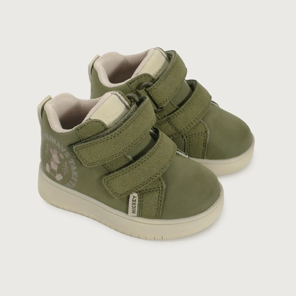 OPALINE - Zapatilla verde de niño con mickey para caminantes