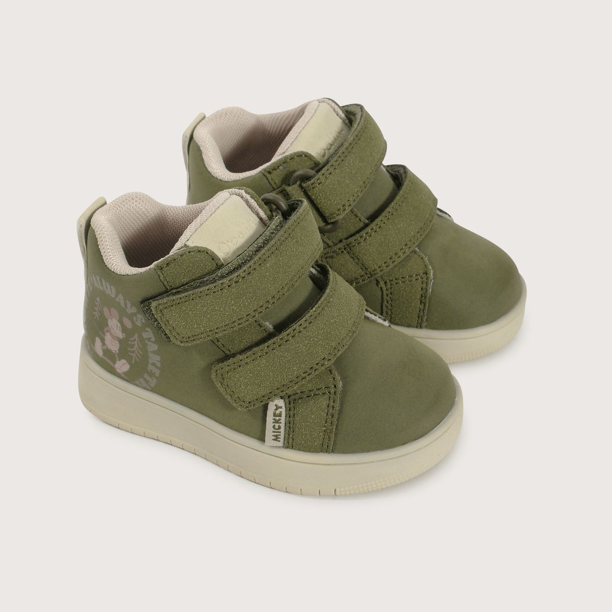 OPALINE - Zapatilla verde de niño con mickey para caminantes