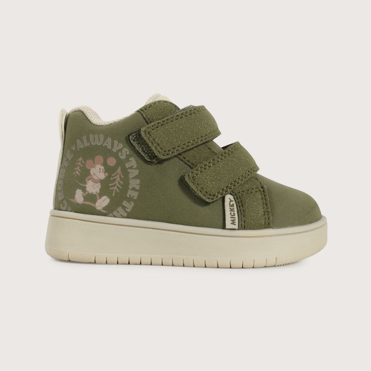 OPALINE - Zapatilla verde de niño con mickey para caminantes