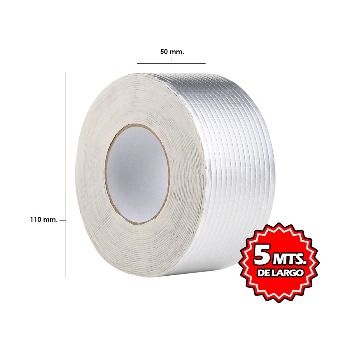 GENERICO - Cinta Tapagotera Impermeable de Butilo 50mm Ancho x 5 mts Largo - TGO
