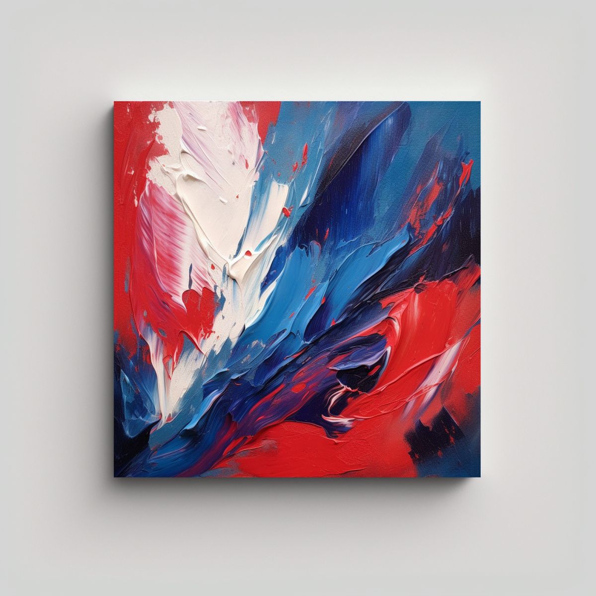 GENERICO - Pinturas Decorativas Abstractas En Lienzo Azul Y 60x60 Cm