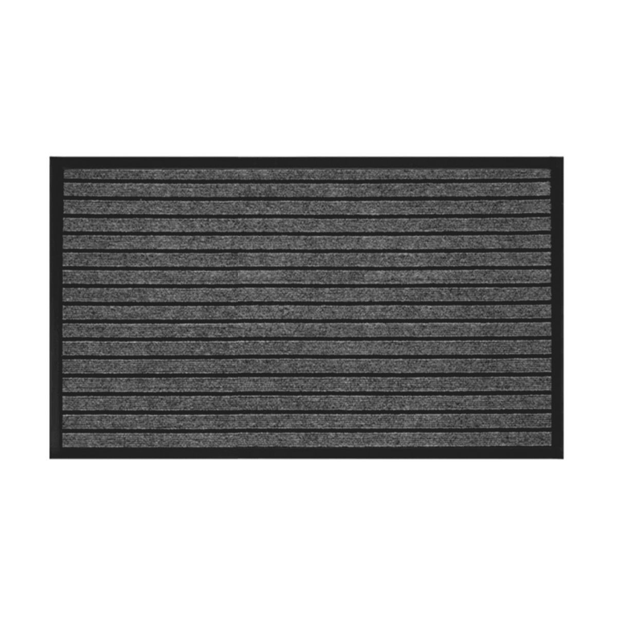 GENERICO - Limpia pies 60x90 cm PVC + Rubber líneas negro Casa VIVA
