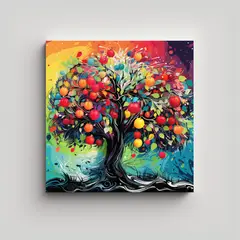 GENERICO - Pinturas Decorativas De Lienzo En Colores 60x60 Cm