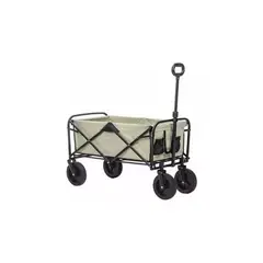 GENERICO - Carrito Plegable Organizador Camping Resistente Color Beige