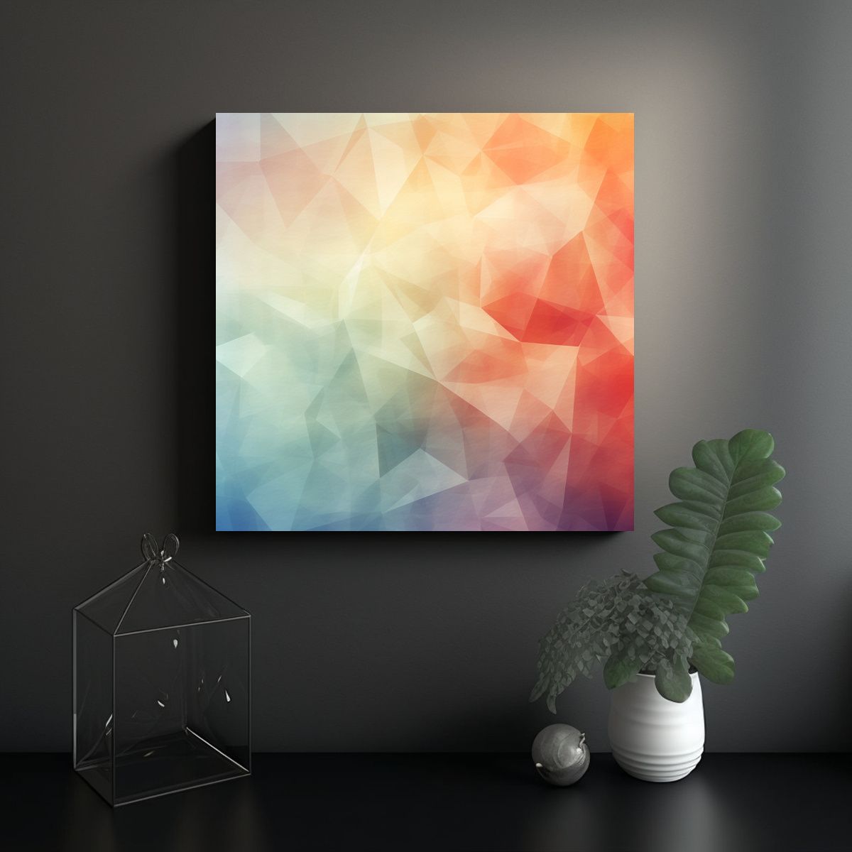 GENERICO - Fondo Geométrico Texturizado Moderno Para 60x60 Cm