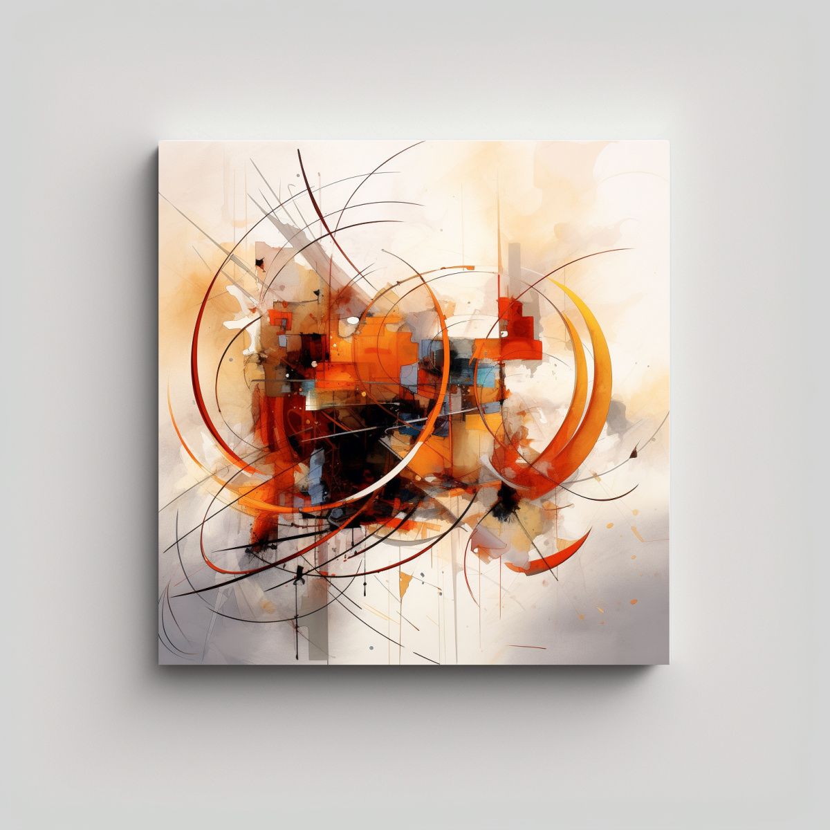 GENERICO - Pinturas Decorativas Abstractas En Bastidor 60x60 Cm