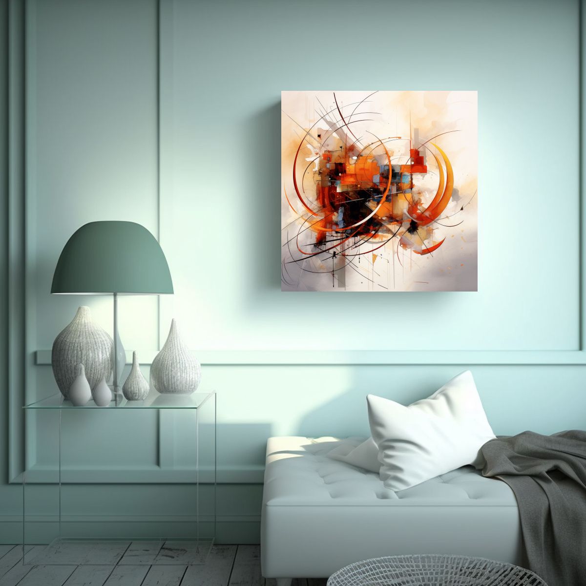 GENERICO - Pinturas Decorativas Abstractas En Bastidor 60x60 Cm