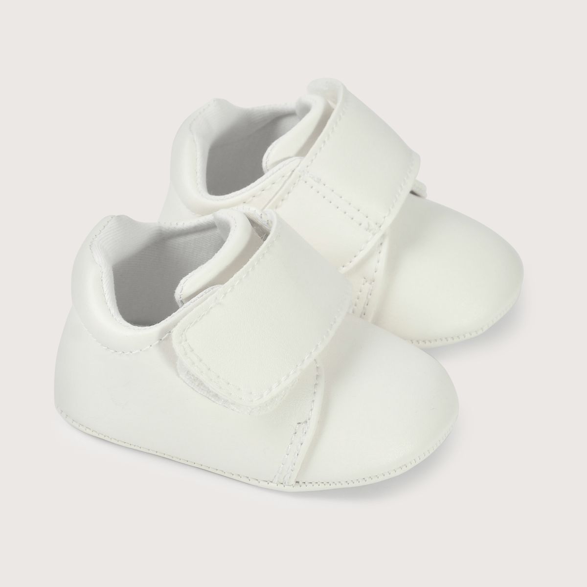 OPALINE - Zapato blanco de vestir con velcro para bebé