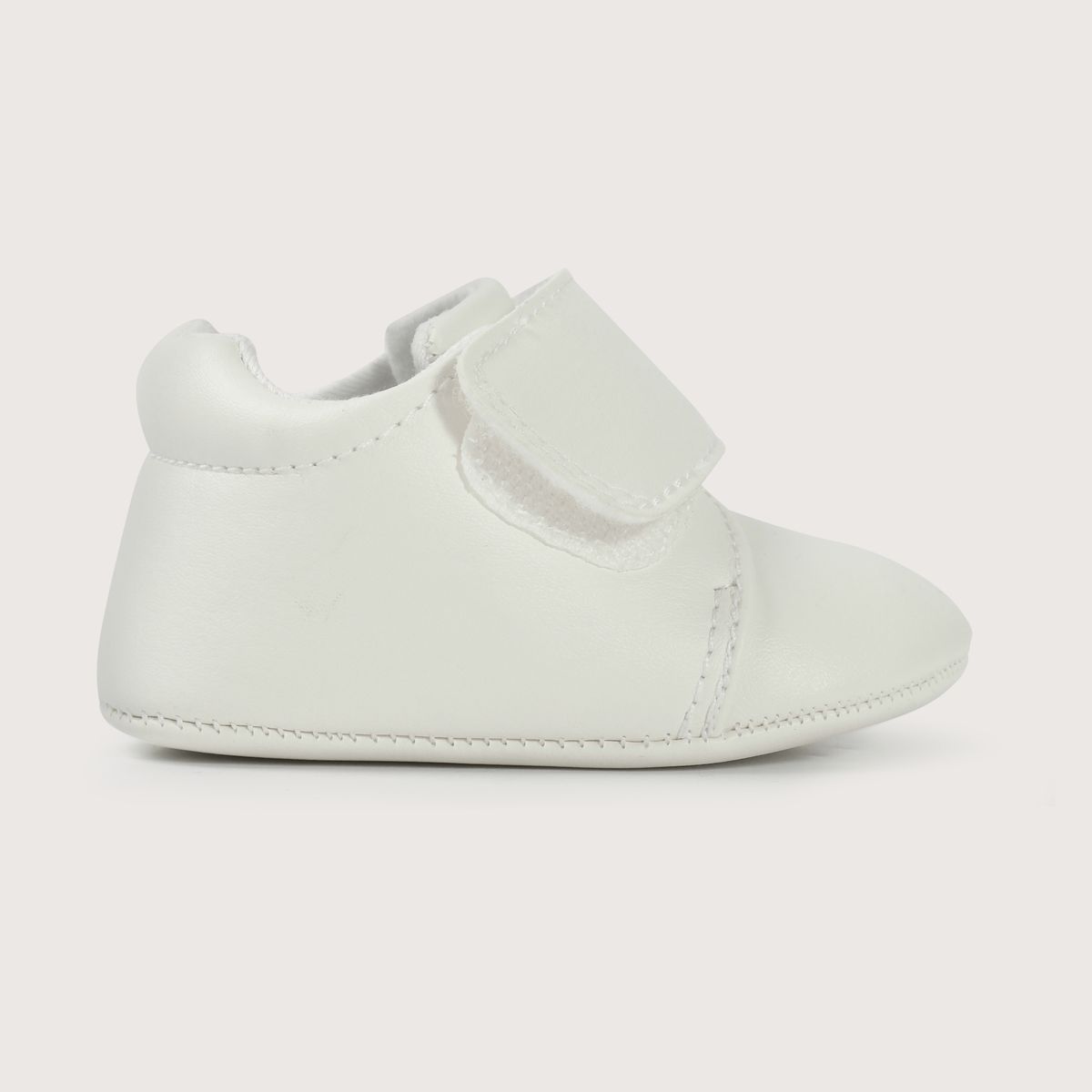 OPALINE - Zapato blanco de vestir con velcro para bebé