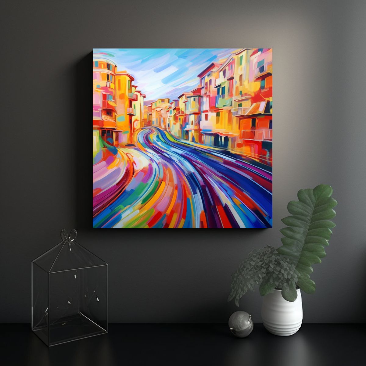 GENERICO - Cuadros Decorativos Arte Estilo Galería 60x60 Cm