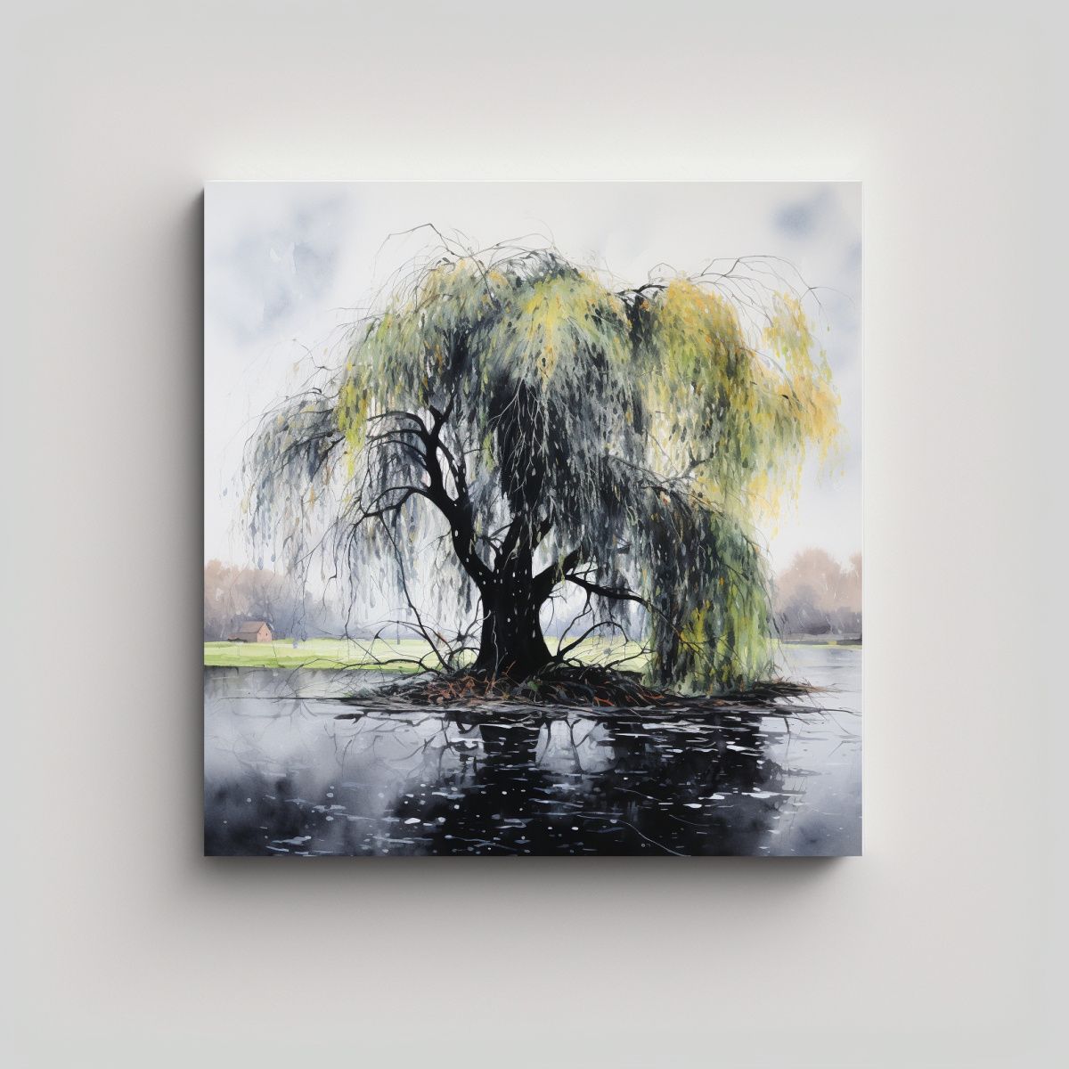 GENERICO - Tela En Bastidor Colores Textura Abstracta De 60x60 Cm