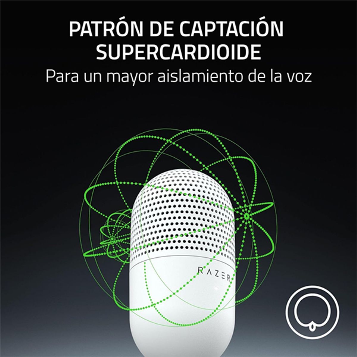 RAZER - Razer Seiren V3 Mini White Micrófono Compacto para Streaming