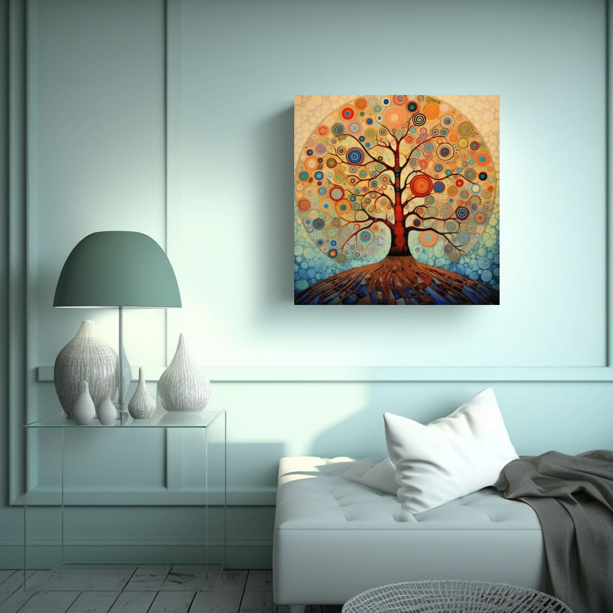 GENERICO - Pinturas Decorativas Modernas Estilo árbol De La 60x60 Cm.