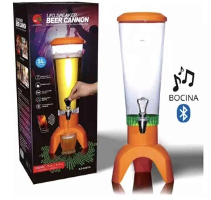 CARIBEE Dispensador De Bebidas Usb Parlante Bluetooth