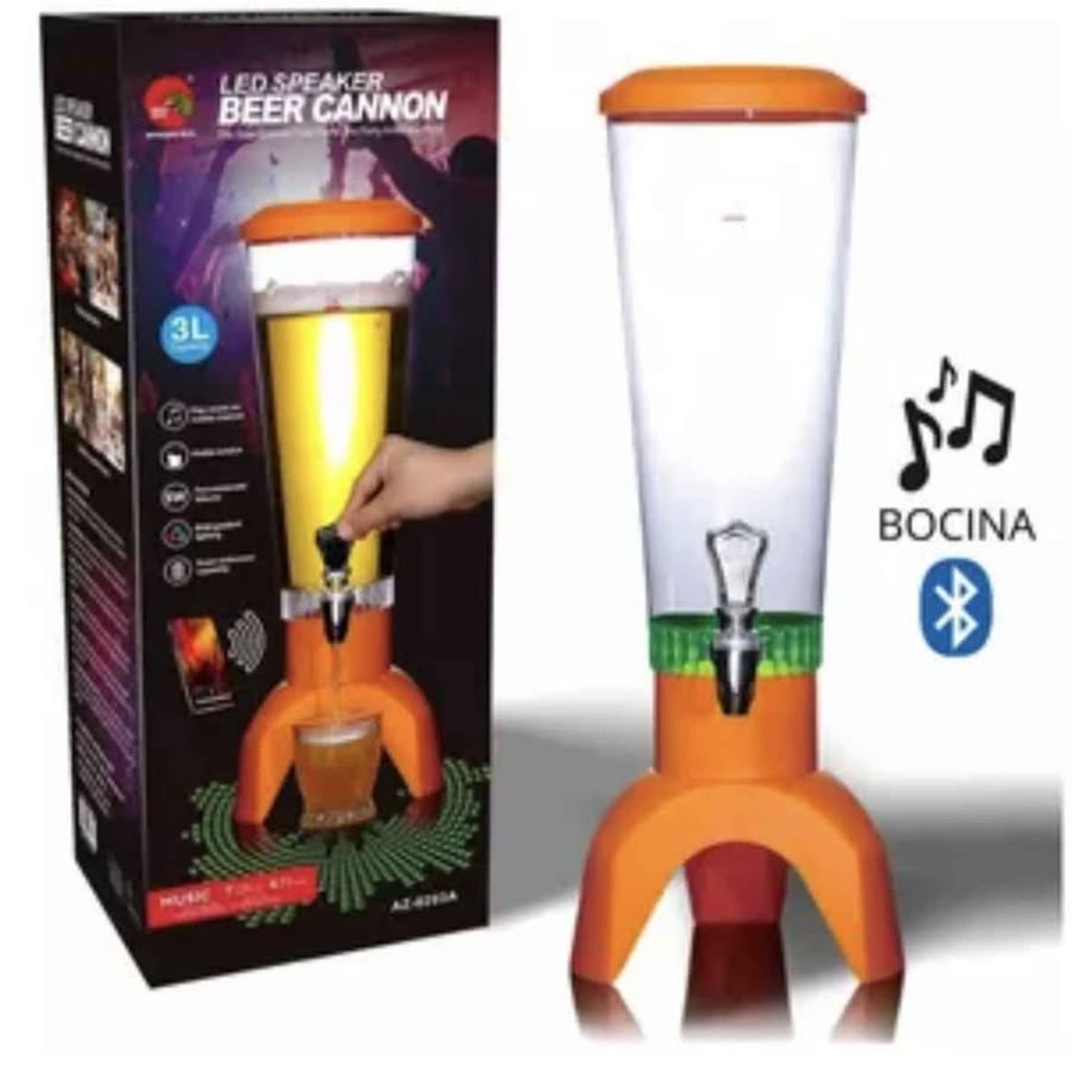 CARIBEE - Dispensador De Bebidas Usb Parlante Bluetooth