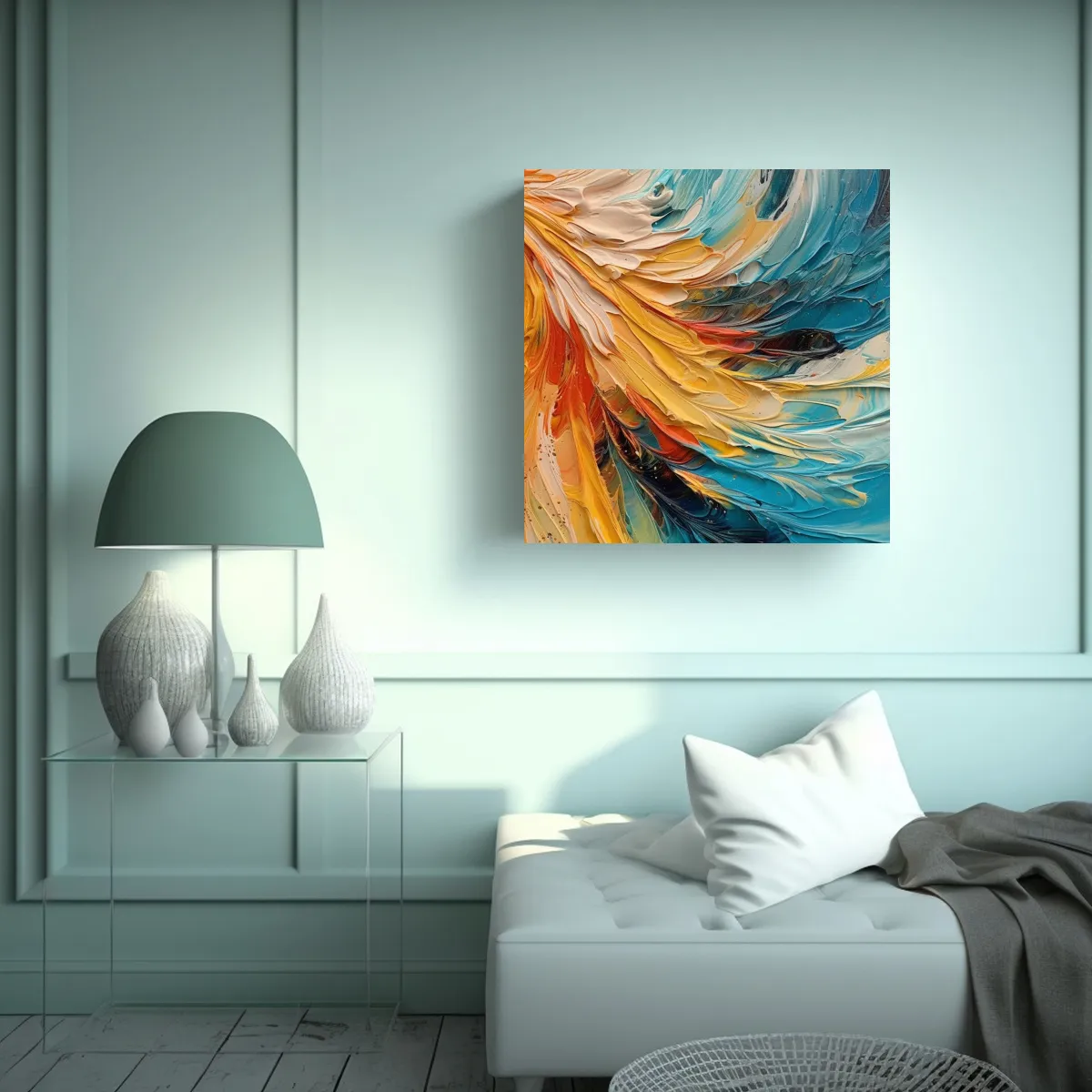 GENERICO - Obra De Arte En Lienzo Con Estilo Elevado Para 60x60 Cm