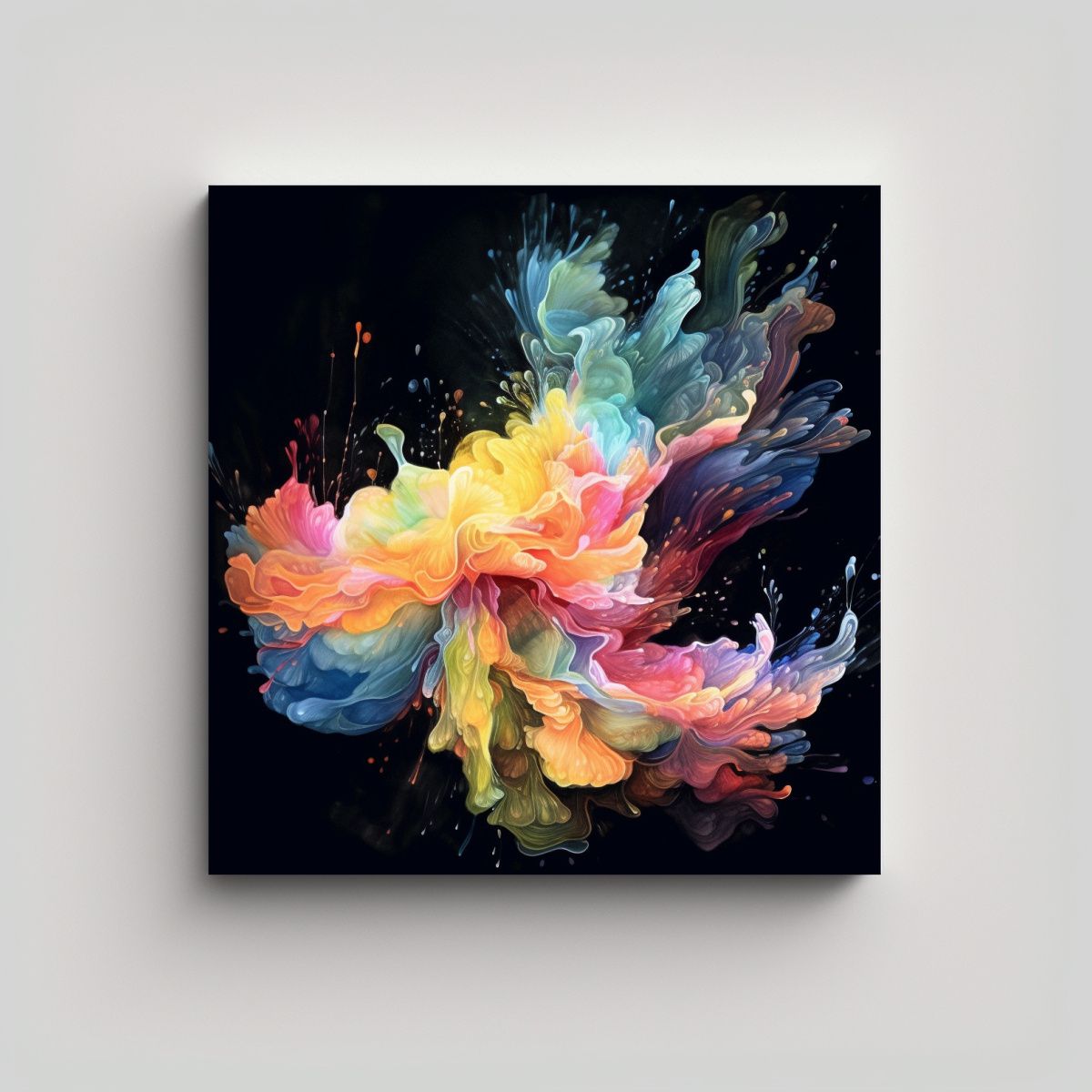 GENERICO - Pintura Decorativa Acuarela En Lienzo De Alta 60x60 Cm