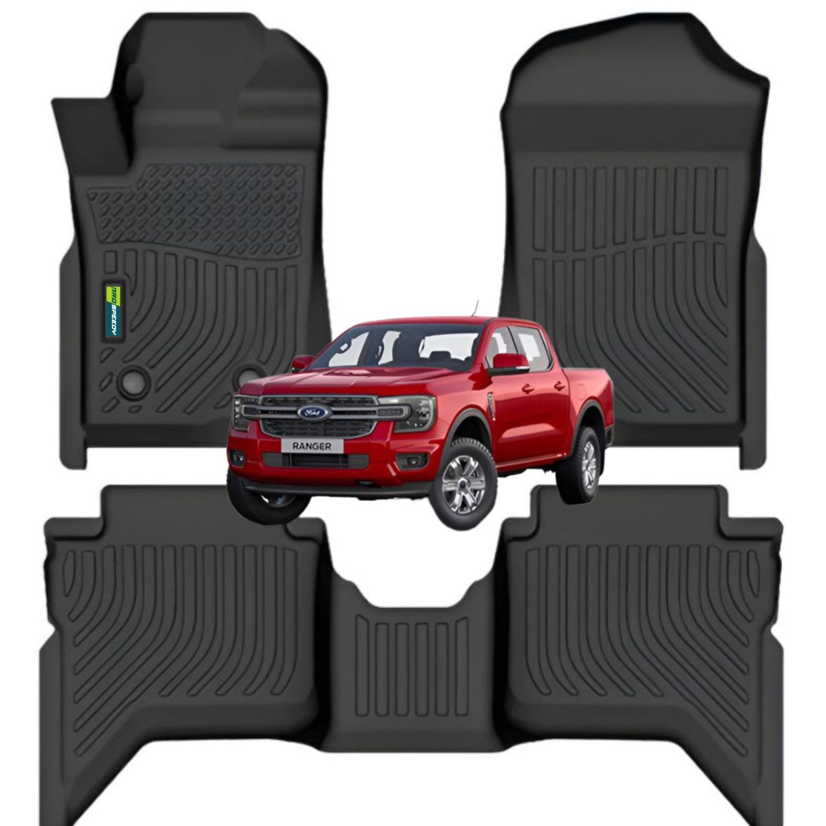 GENERICO - PISOS CALCE PERFECTO PROSPEEDY FORD RANGER 2024+ 3PIEZAS