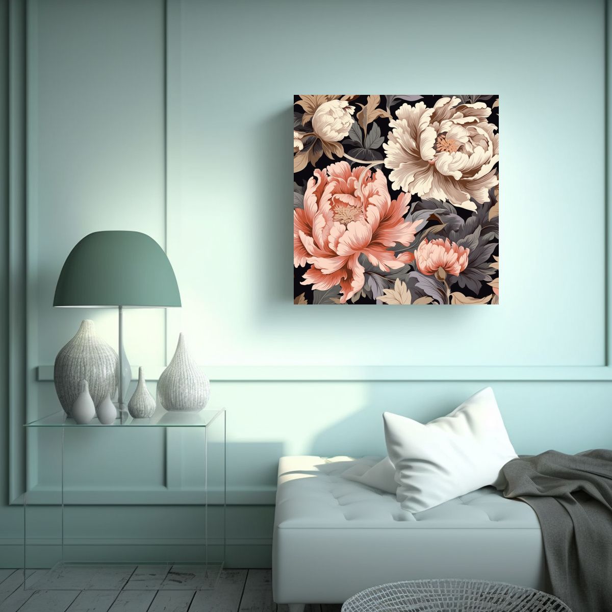 GENERICO - Armonía Cromática En Patrón Opulento De 60x60 Cm.