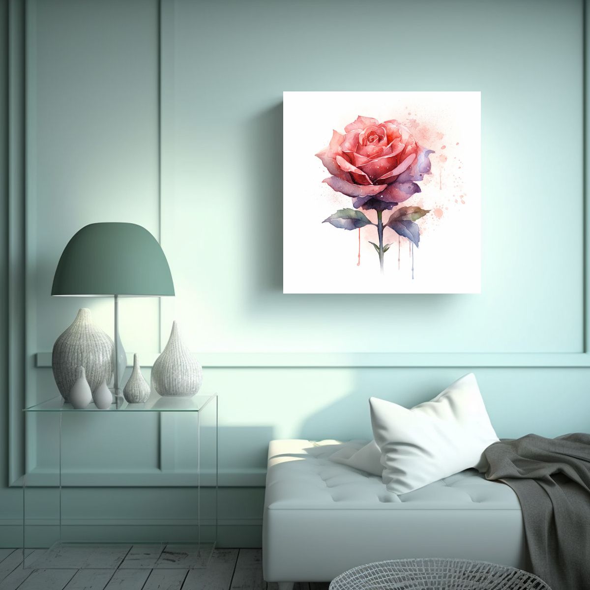 GENERICO - Composición Crypto Lane Cuadro Sublimado Estilo 60x60 Cm