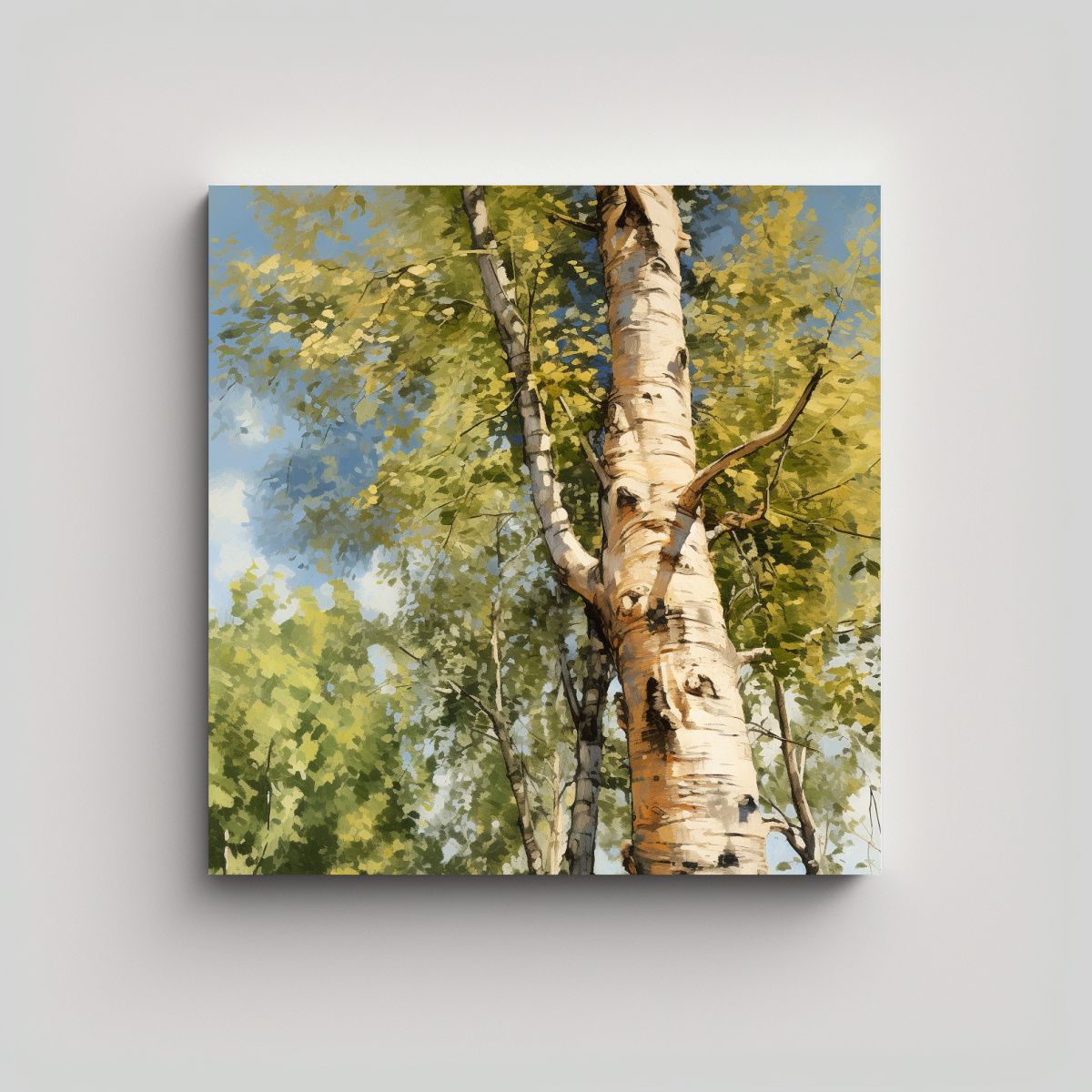 GENERICO - Pintura Abstracta De árbol De Chopo En Estilo De 60x60 Cm