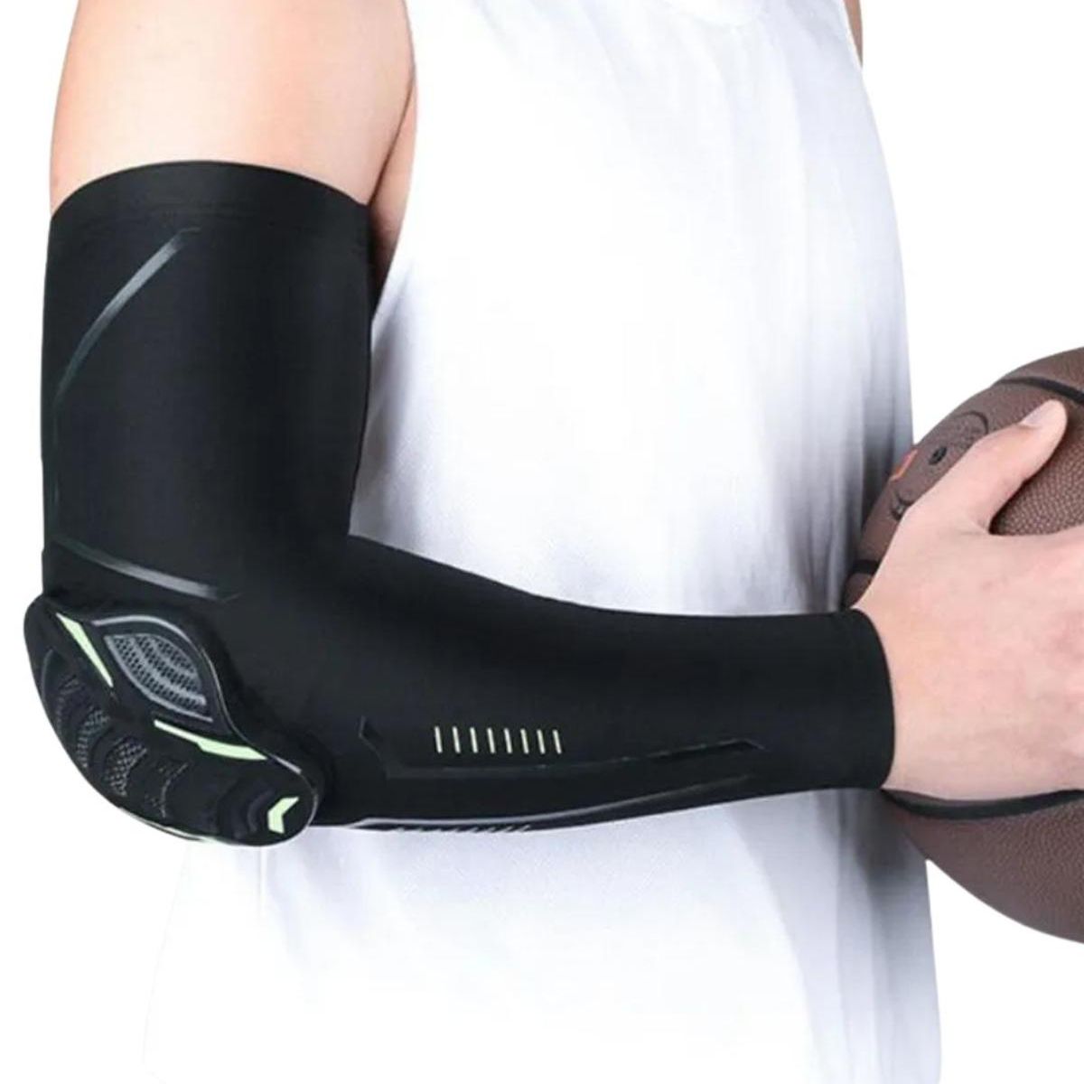 FOUR - Manga de Brazo con Codera Elástica Basketball  Unidad - Negro - L