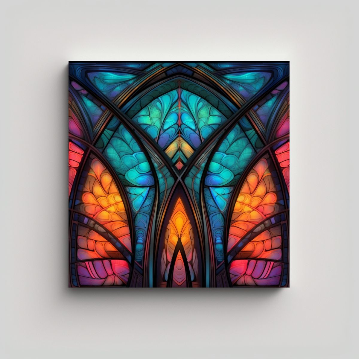 GENERICO - Pintura De Pared Moderna Con Escena Futurista 60x60 Cm