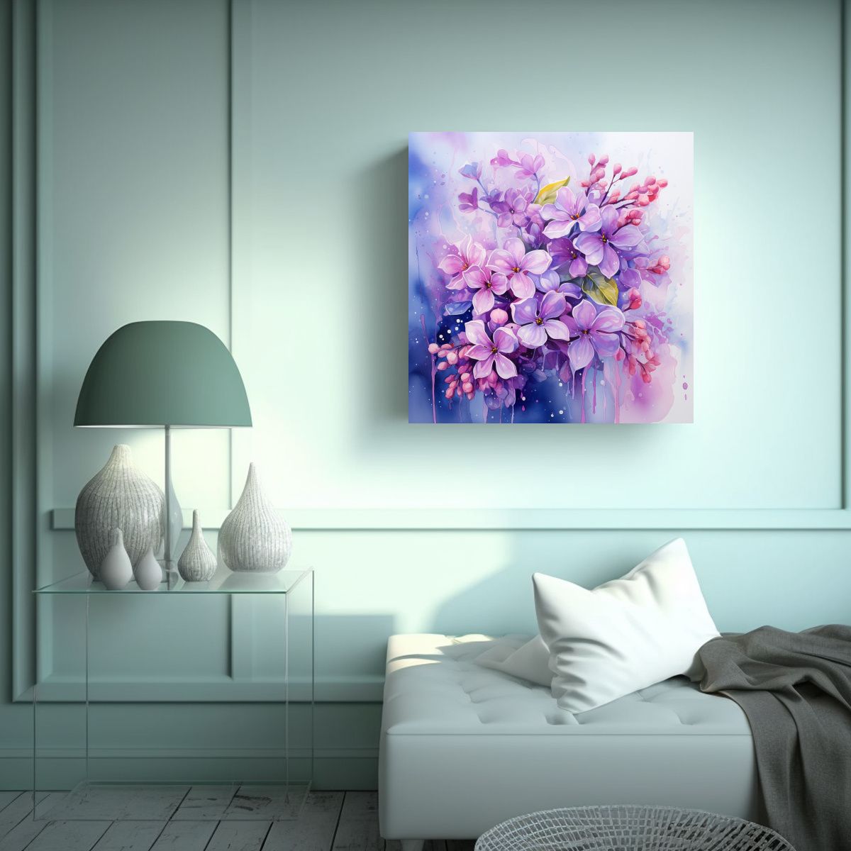 GENERICO - Pintura Abstracta De Colores Vibrantes Para 60x60 Cm