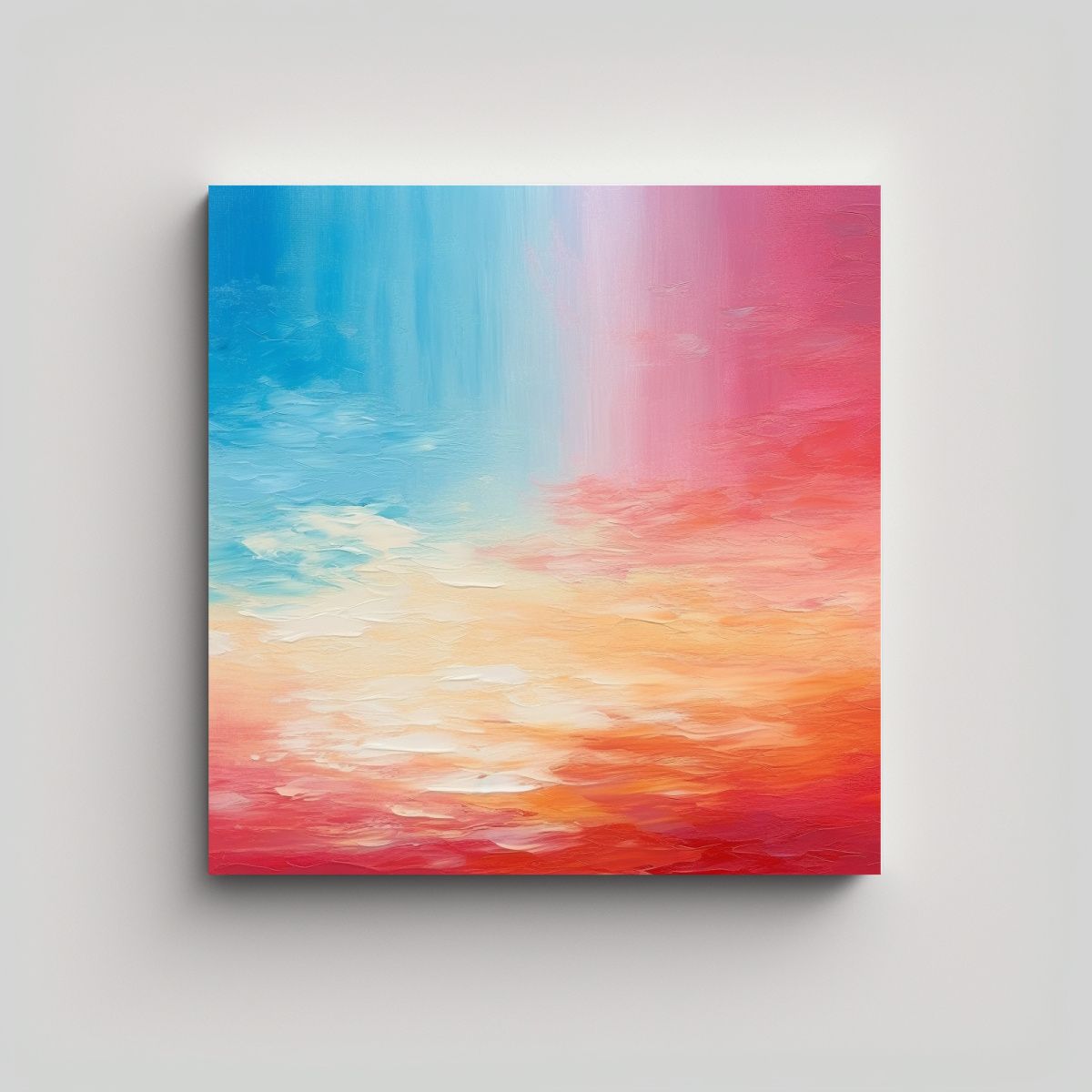 GENERICO - Pintura Al óleo De Equilibrio Visual En 60x60 Cm.