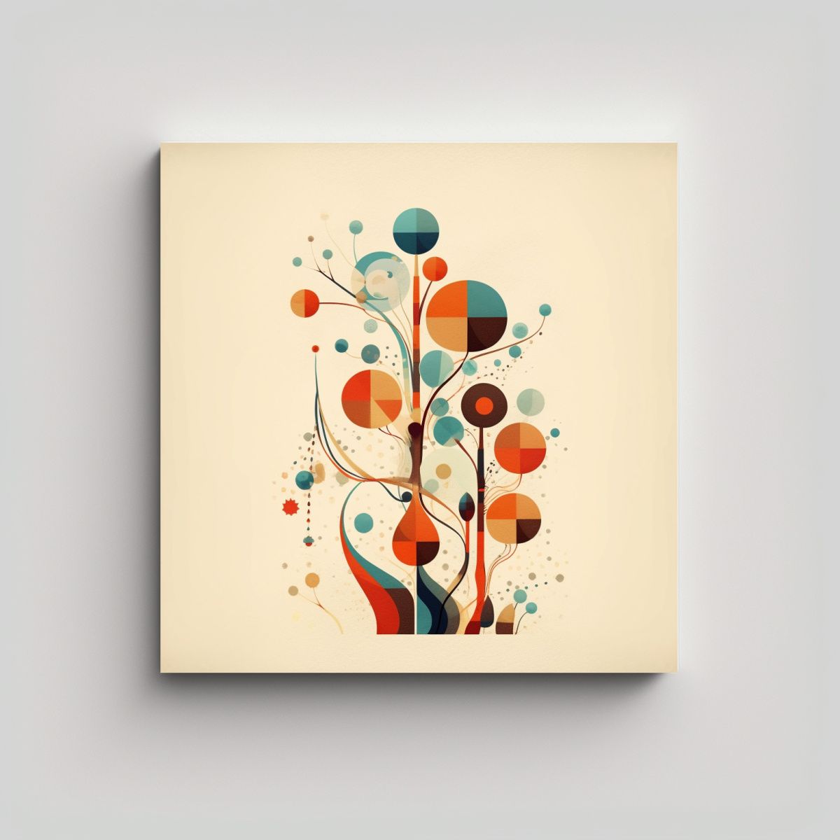 GENERICO - Cuadro Vintage Sublimado En Tela Visión De Flor 60x60 Cm