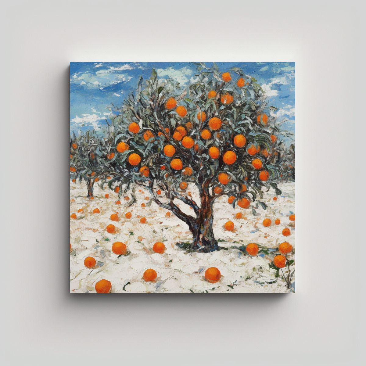 GENERICO - Pinturas Decorativas De Invierno Con Hojas De 60x60 Cm