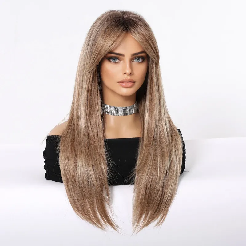 LUXURYJOYAS - Peluca De Encaje Pelo Natural100% Castaña clara Balayage