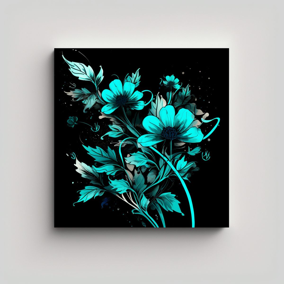 GENERICO - Pintura Decorativa Original Hierbas De Menta En 60x60 Cm