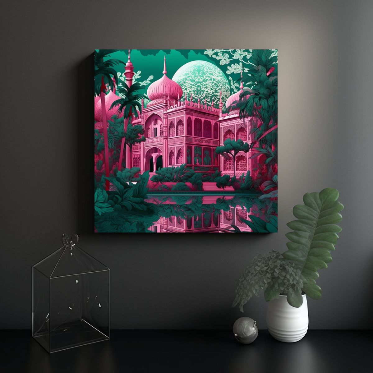 GENERICO - Pintura Acuarela De Edificio Monet Impresionante 60x60 Cm.