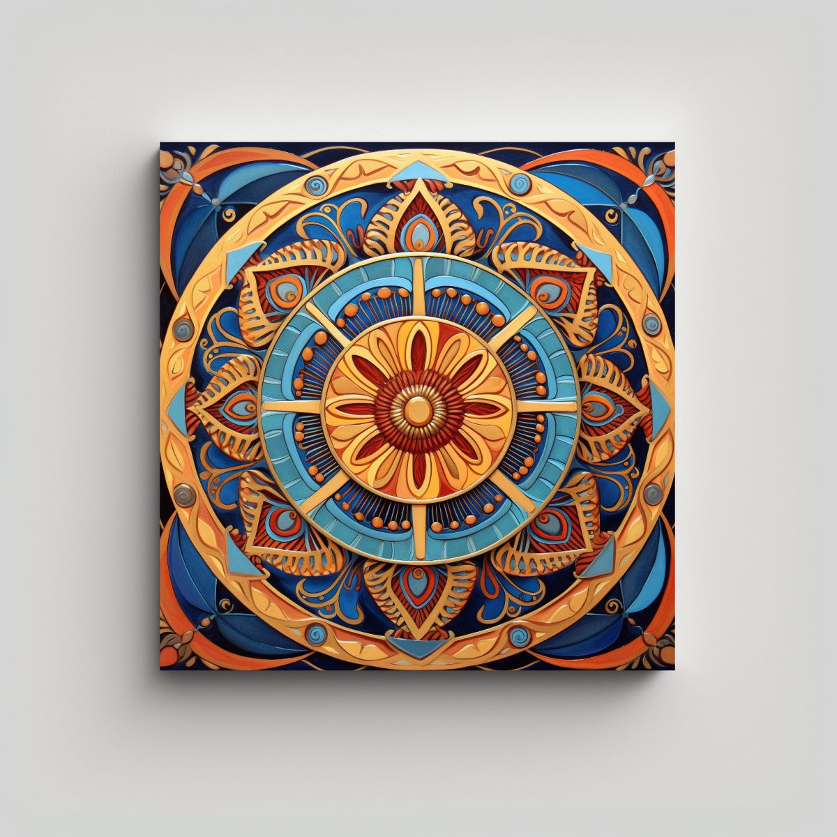 GENERICO - Cuadro Tema Impactante Con Mandala Fantástico 60x60 Cm