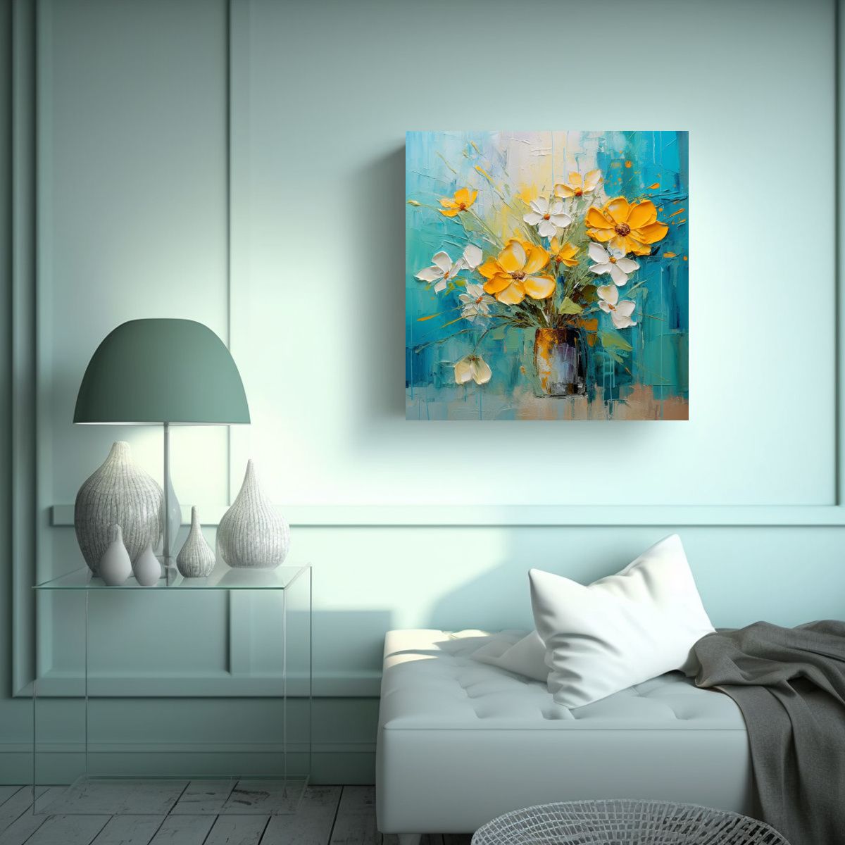 GENERICO - Cuadro En Bastidor De Belleza Natural - Pintura 60x60 Cm