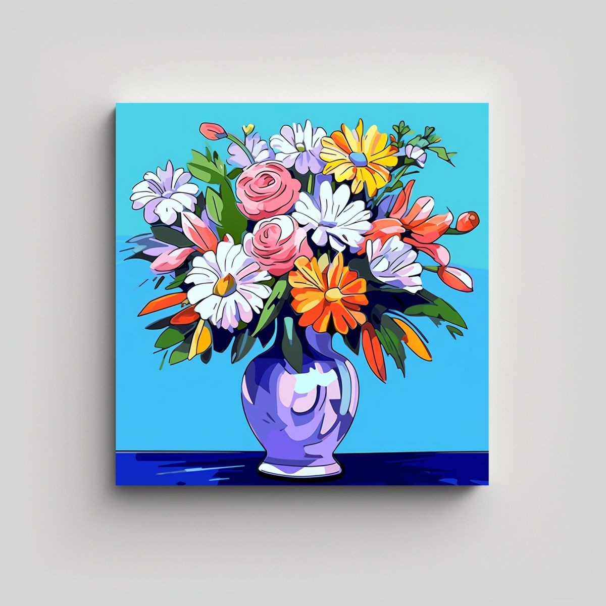 GENERICO - Fotografía Lineal De Lienzo Retrato Colorido De 60x60 Cm