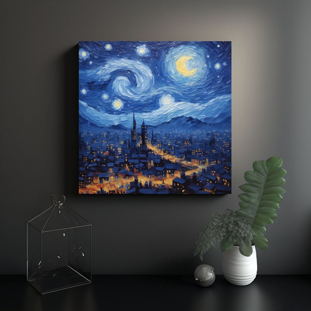 GENERICO - Pintura Al óleo Refinada De Alta Calidad 60x60 Cm