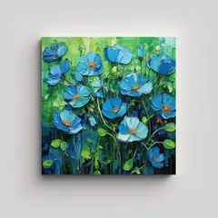 GENERICO - Cuadro Impreso Sensibilidad Artística Flores 60x60 Cm.