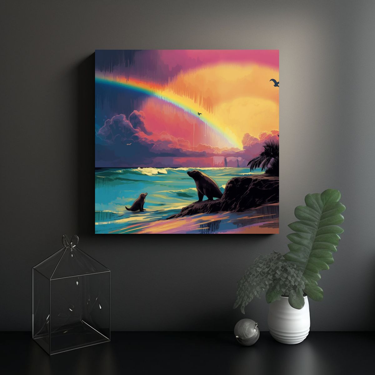 GENERICO - Cuadro Cuadro Sensible Sombra De Perezoso Y 60x60 Cm