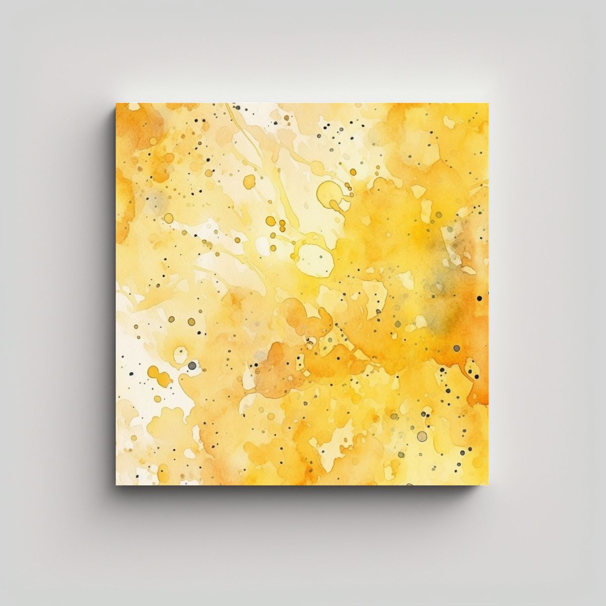 GENERICO - Cuadro Lienzo Tela Estilo Acuarela Amarillo Claro 60x60 Cm