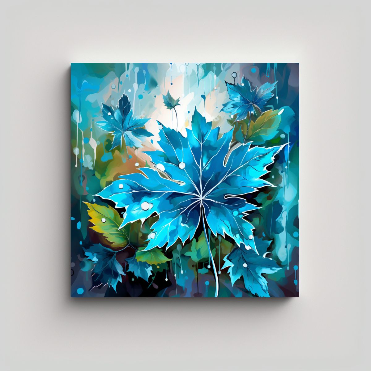 GENERICO - Cuadro De Tela Con Tonalidades De Hojas De Arce 60x60 Cm