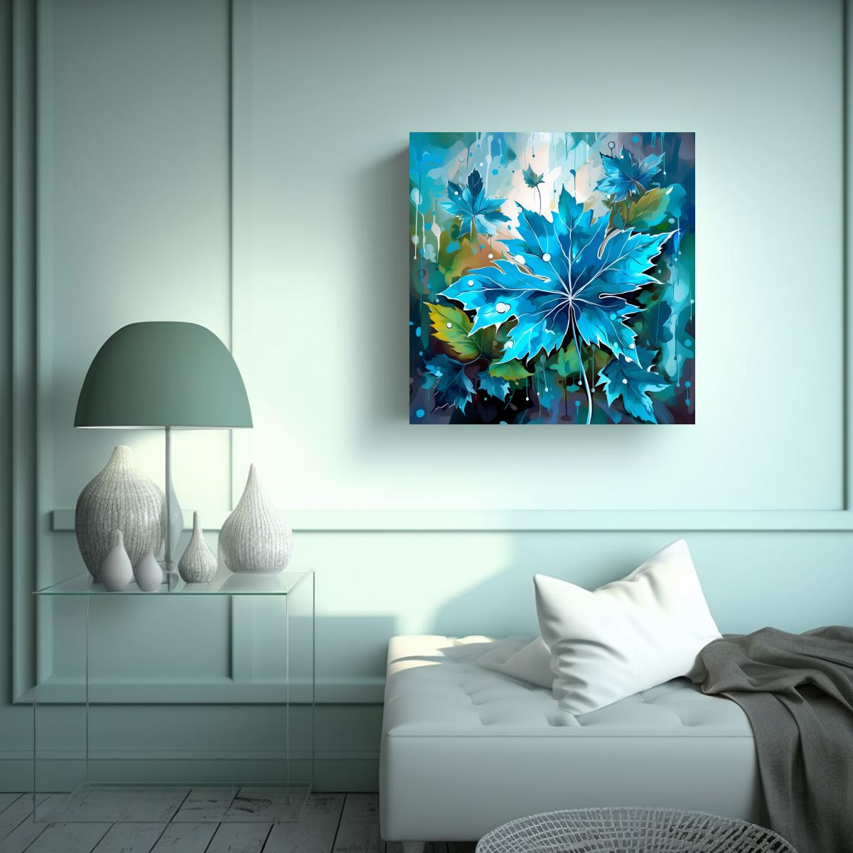 GENERICO - Cuadro De Tela Con Tonalidades De Hojas De Arce 60x60 Cm