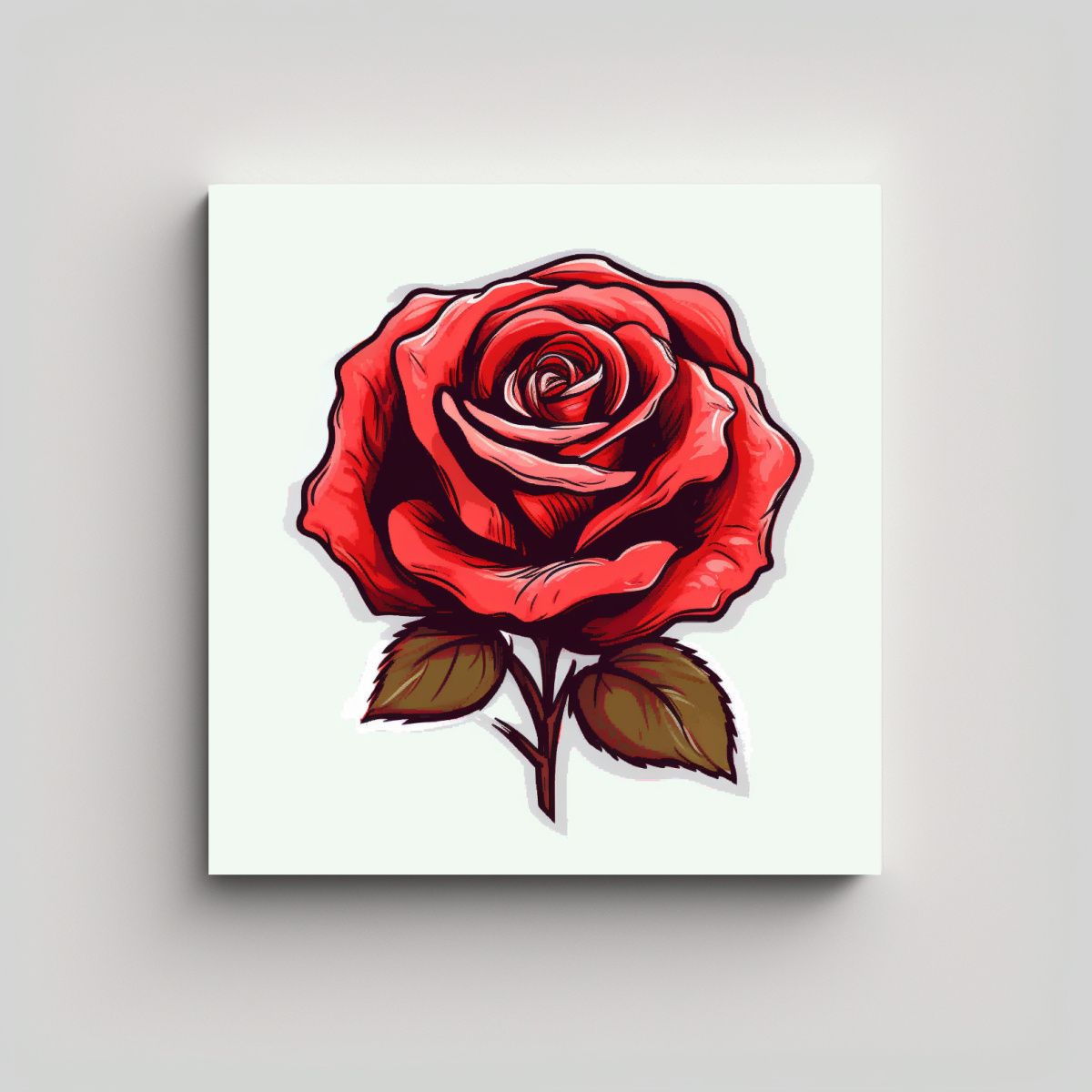 GENERICO - Cuadro Decorativo Vector Rose Composición De 60x60 Cm