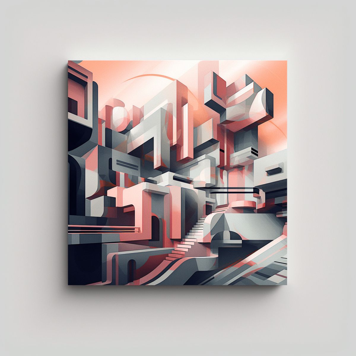 GENERICO - Cuadros Decorativos Abstractos Arquitectura Otro 60x60 Cm