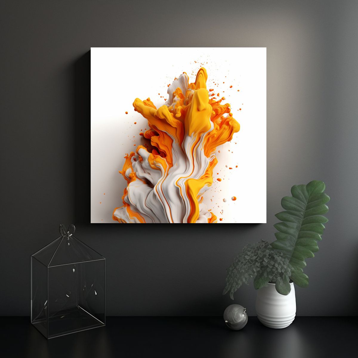 GENERICO - Pinturas Decorativas De Concepto Otoñal En Fondo 60x60 Cm.